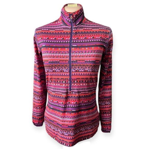 Nike Womens Pro Warm 8 Bit Half Zip Compression Dri Fit Pullover Jacket Medium - Picture 1 of 4